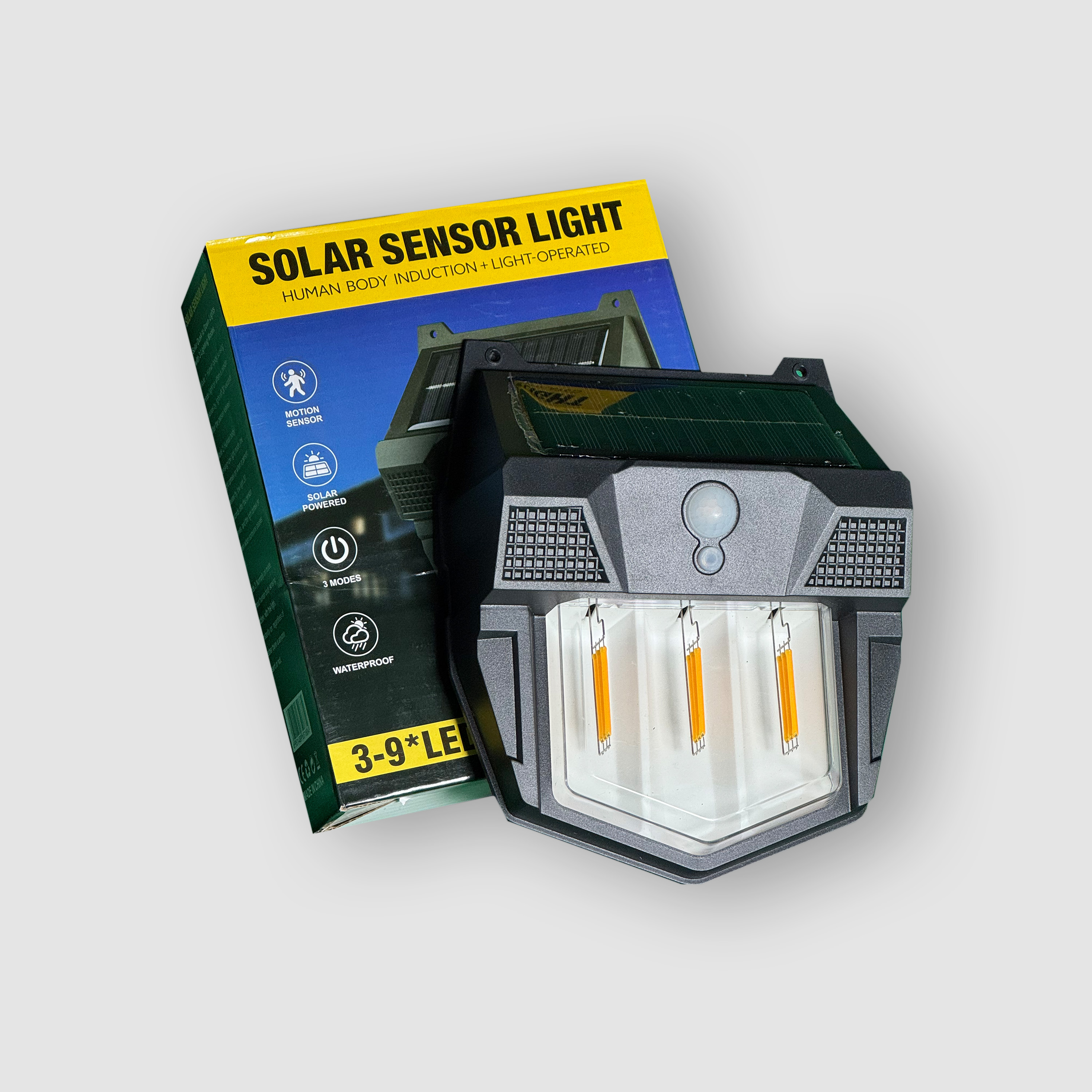 Solar sensor light 3*9